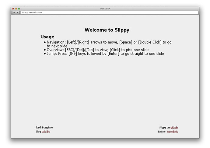slippy 2 - Lista Top 10 com plugins para criar fantásticas apresentações utilizando apenas HTML 5 e CSS