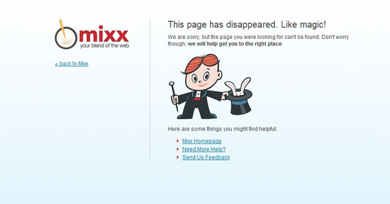 007 26 04 error page mixx - Páginas 404 error para inspiração