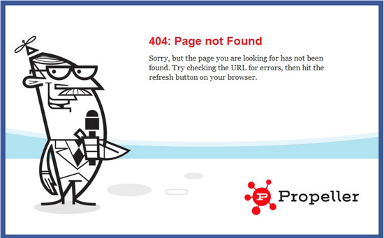 016 26 16 error page propeller - Páginas 404 error para inspiração
