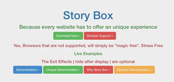 15 – jQuery Story Box - Os 15 melhores Plugins jQuery para criar efeito Scroll Animado com CSS