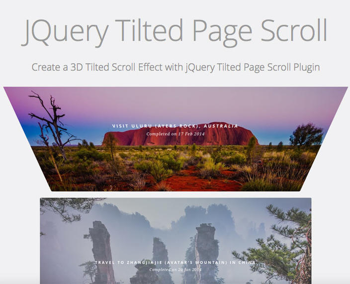7 – JQuery Tilted Page Scroll